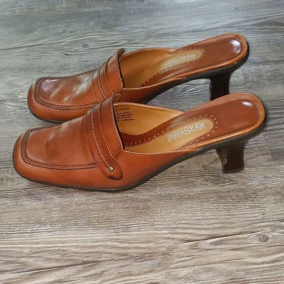 Kenneth Cole Reaction brown clogs Sz 10 - Picture 3 of 6